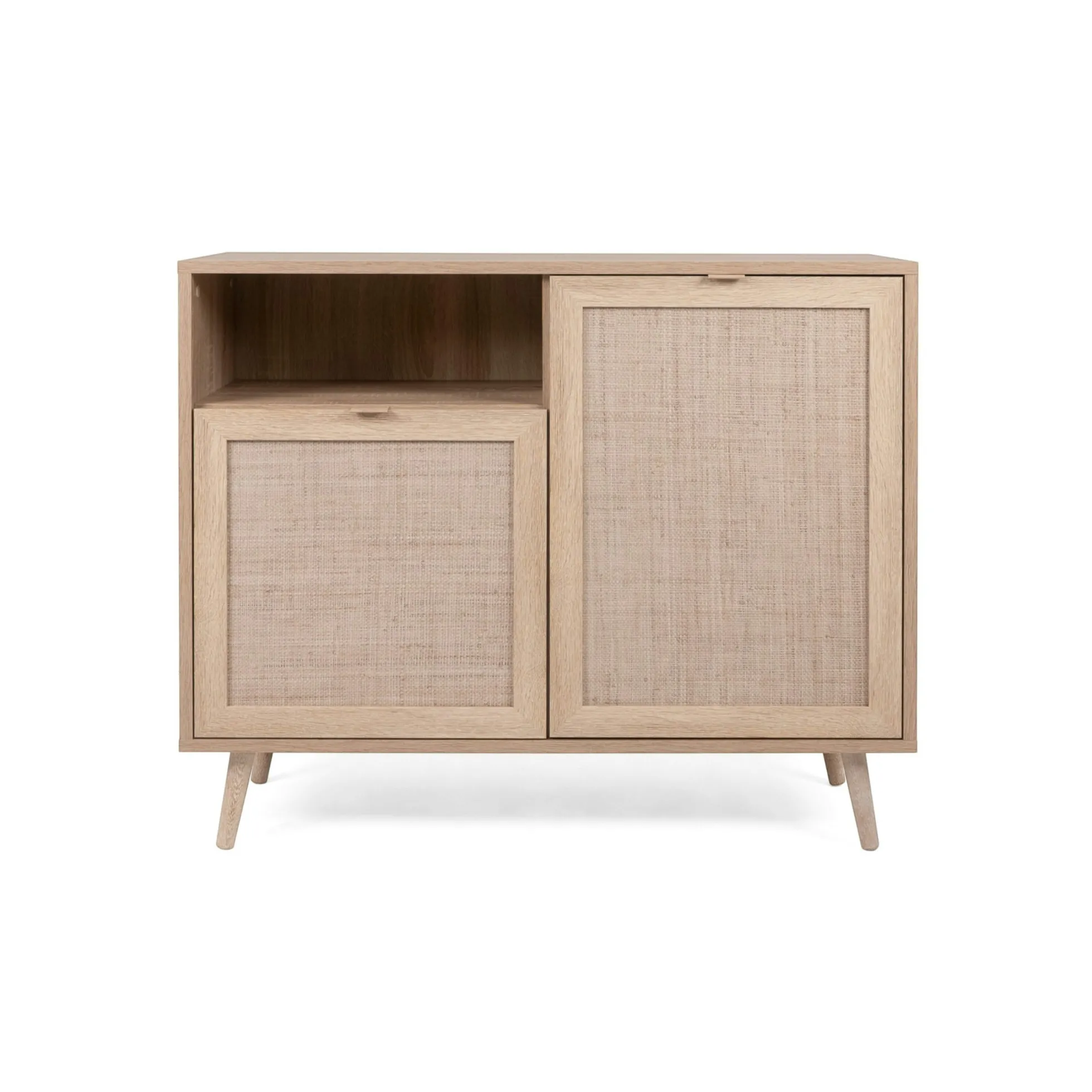 Petit buffet bohème 2 portes effet rotin SONA