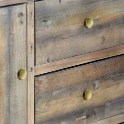 Petit buffet bois recyclé piètement effet laiton vieilli ADÉLAÏDE
