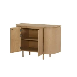 Petit buffet design en chêne clair 2 portes LOREN
