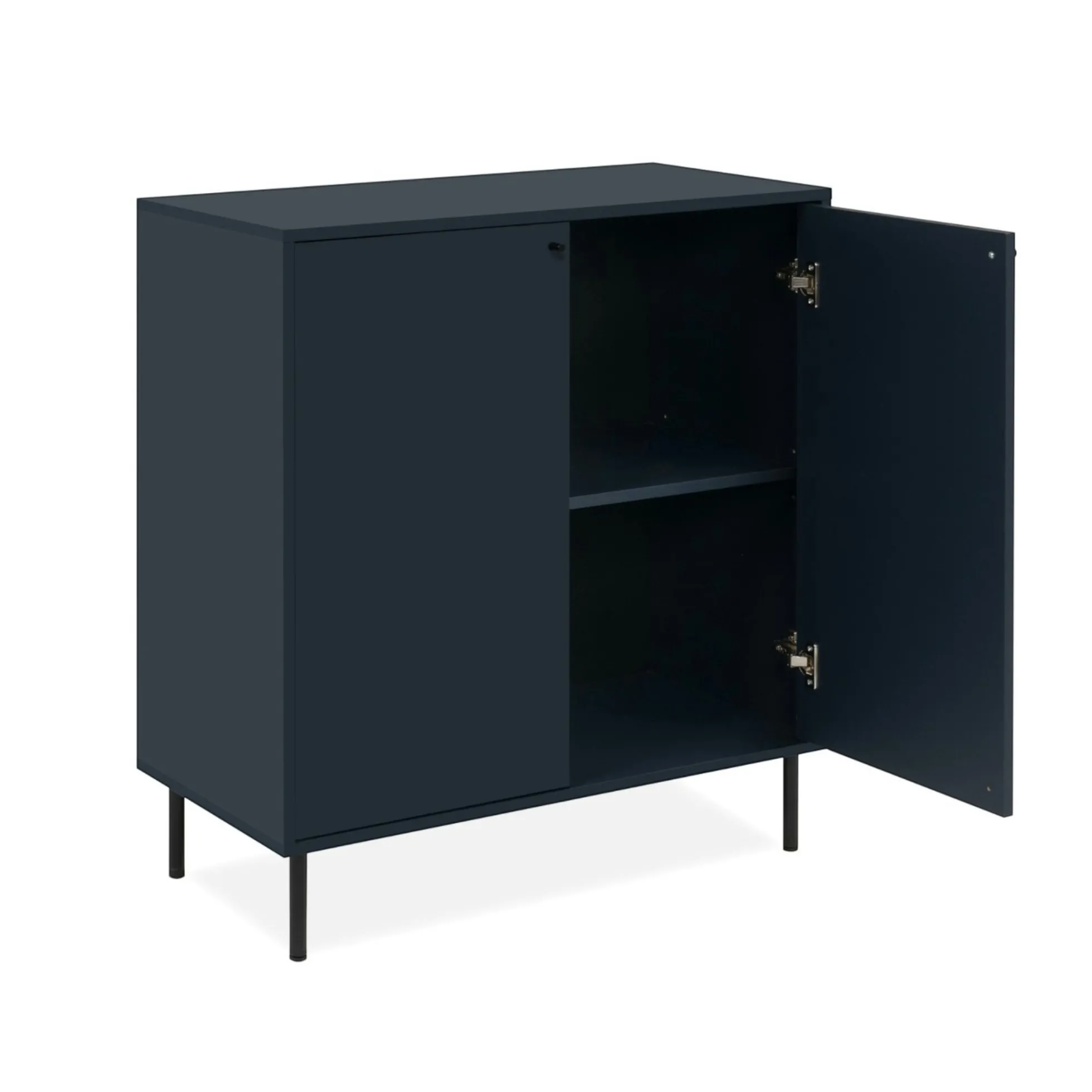 Petit buffet moderne bleu sombre 2 portes RAVEN
