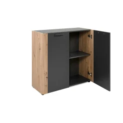 Petit buffet 2 portes gris foncé ALVA
