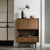 Petit buffet vintage en bois de chêne BRADFORD
