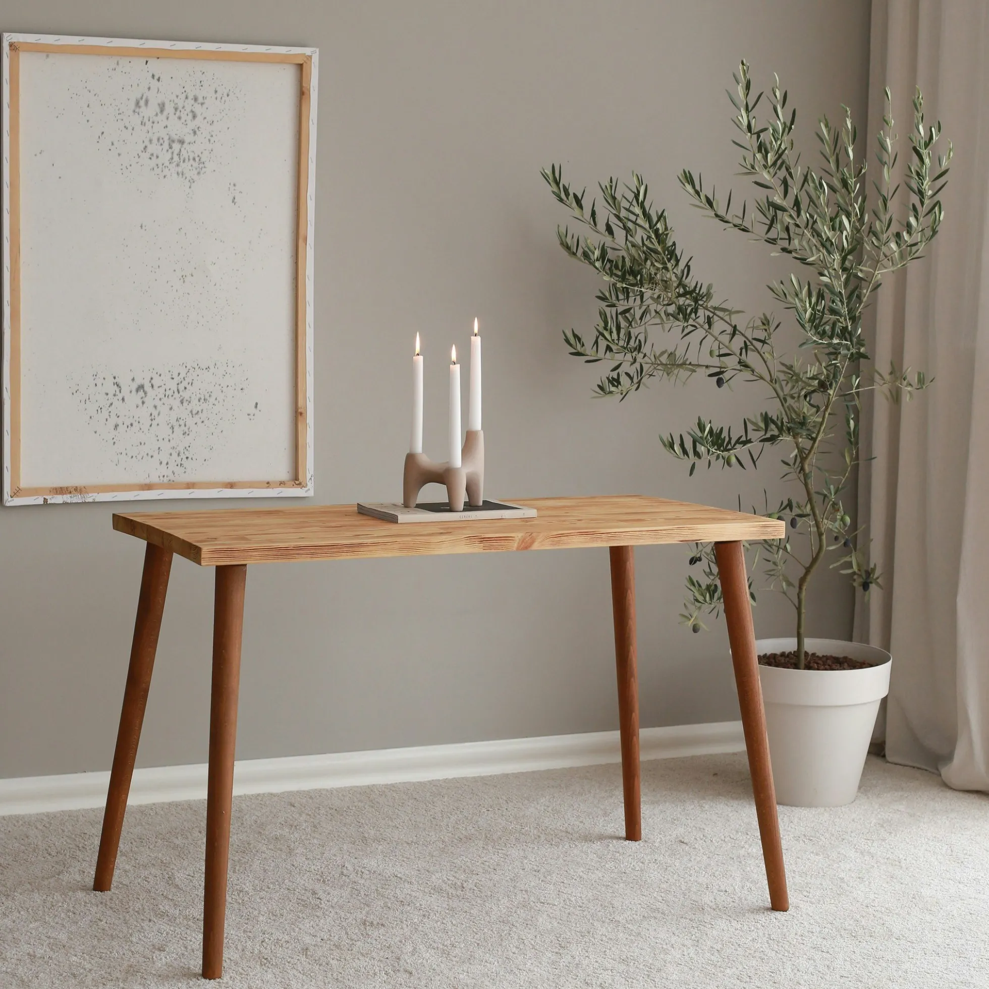 Petit bureau en bois clair - style moderne SITIA
