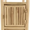 Petite colonne de rangement 3 niveaux rondins teck naturel MANAK
