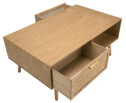Petite table basse avec cannage ALGA