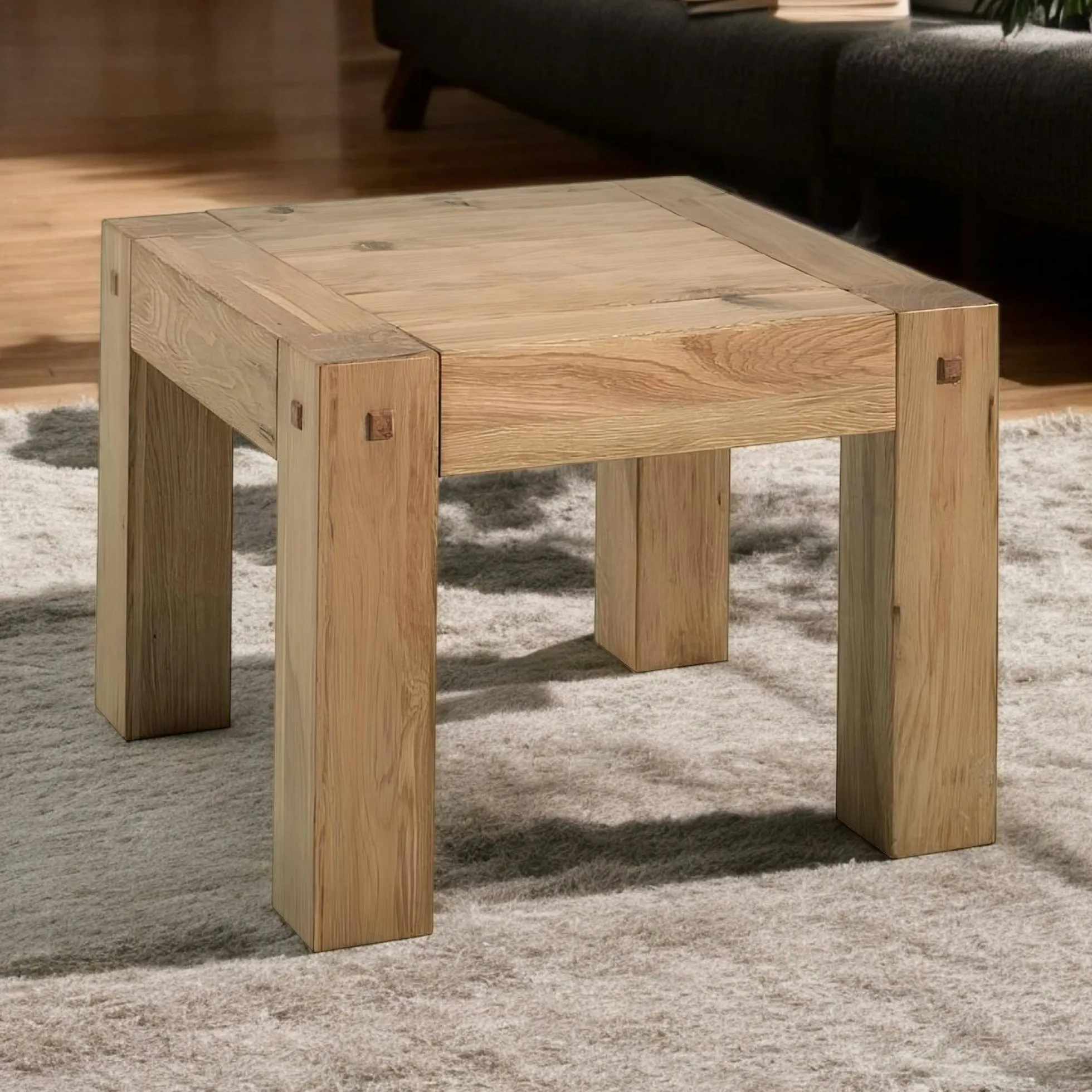 Petite table basse carrée bois FJORD
