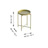 Petite table d'appoint dorée - structure ronde, métal SFAX