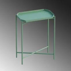 Petite table d’appoint verte, plateau rectangulaire SFAX