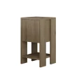 Petite table de chevet décor bois foncé avec rangement MARFA