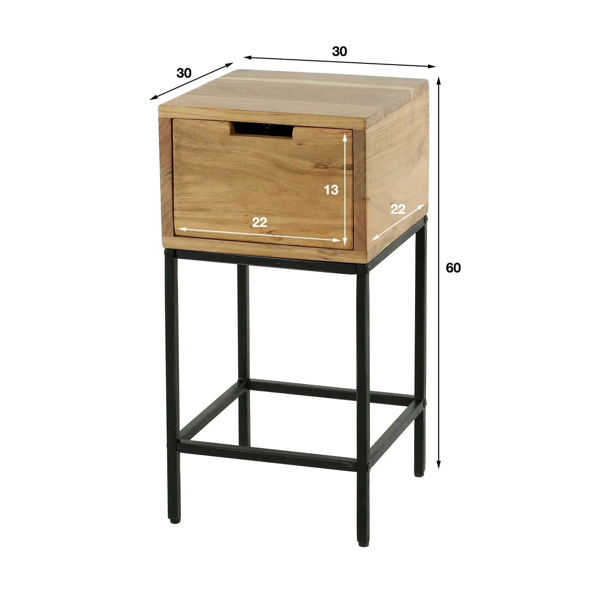 Petite table de chevet en bois 1 tiroir MELBOURNE