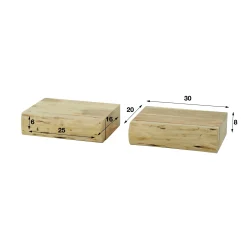 Petite table de chevet murale en bois clair 1 tiroir (lot de 2) MELBOURNE