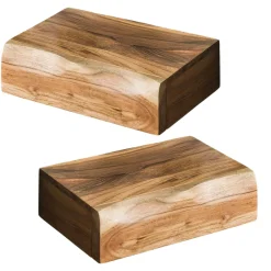 Petite table de chevet murale en bois clair 1 tiroir (lot de 2) MELBOURNE
