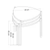 Petite table gigogne moderne 3 couleurs (lot de 3) JENA