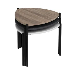 Petite table gigogne moderne 3 couleurs (lot de 3) JENA