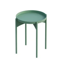 Petite table ronde verte design & plateau assorti SFAX