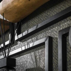 Petite étagère murale bois métal (lot de 5) MELBOURNE