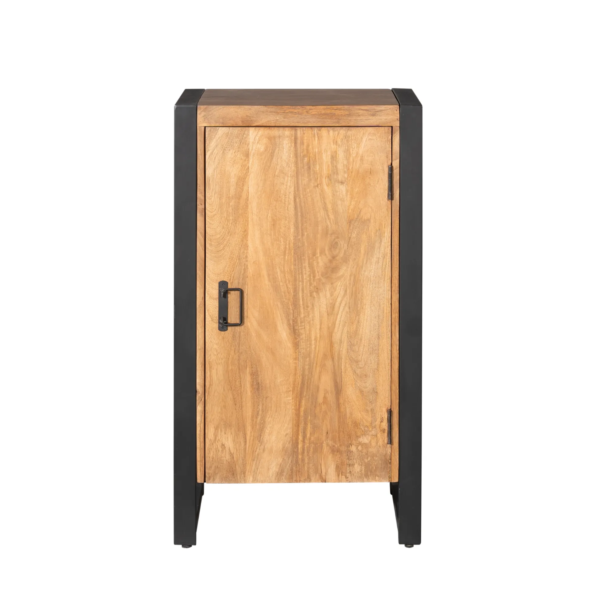 Petit meuble de rangement bois métal 1 porte MILORA
