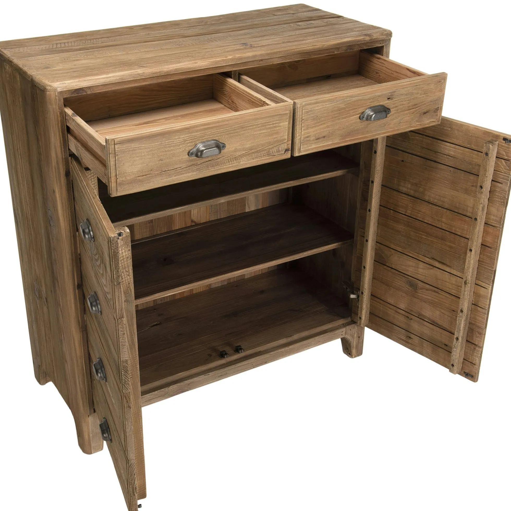 Petit meuble de rangement en bois de pin recyclé DENVER