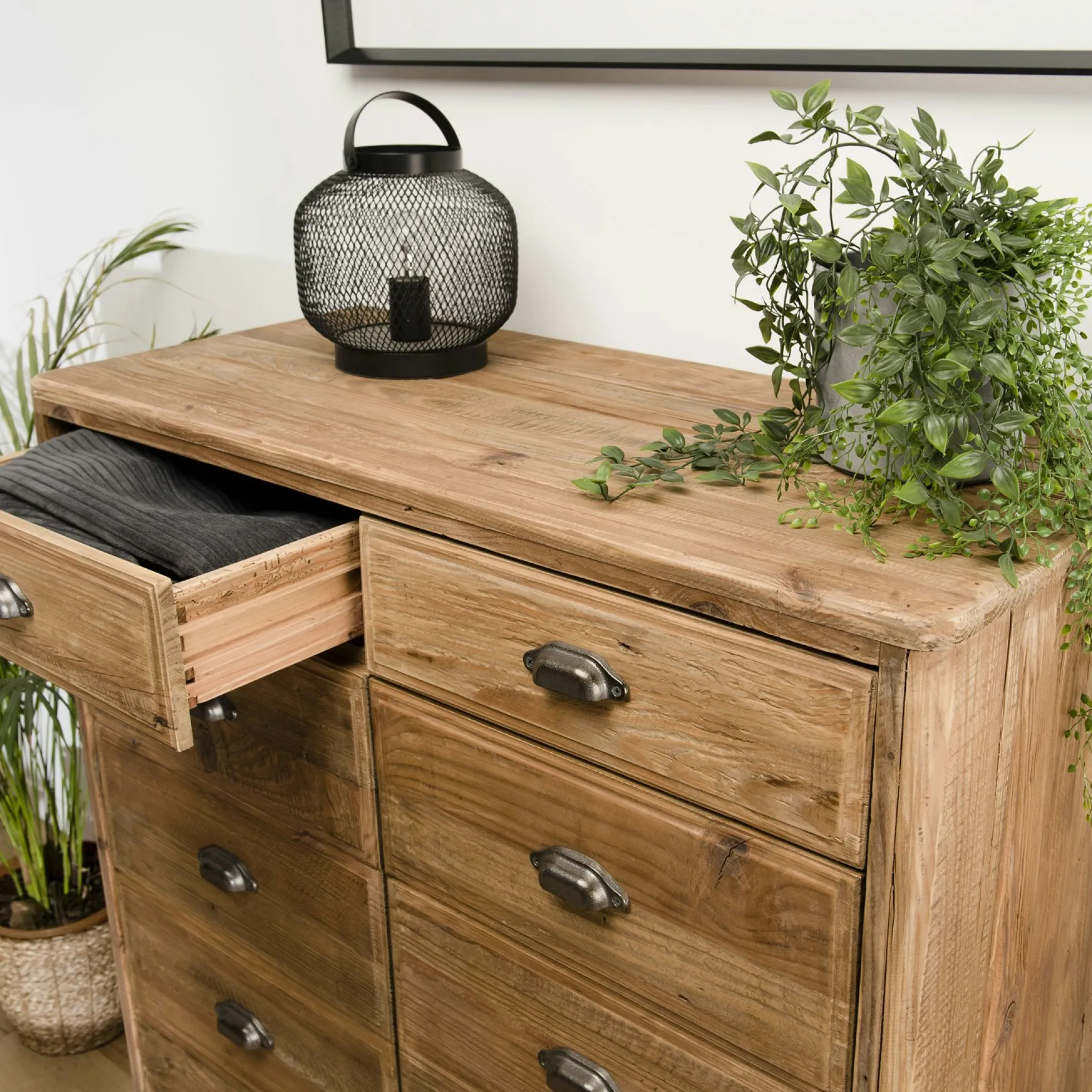 Petit meuble de rangement en bois de pin recyclé DENVER