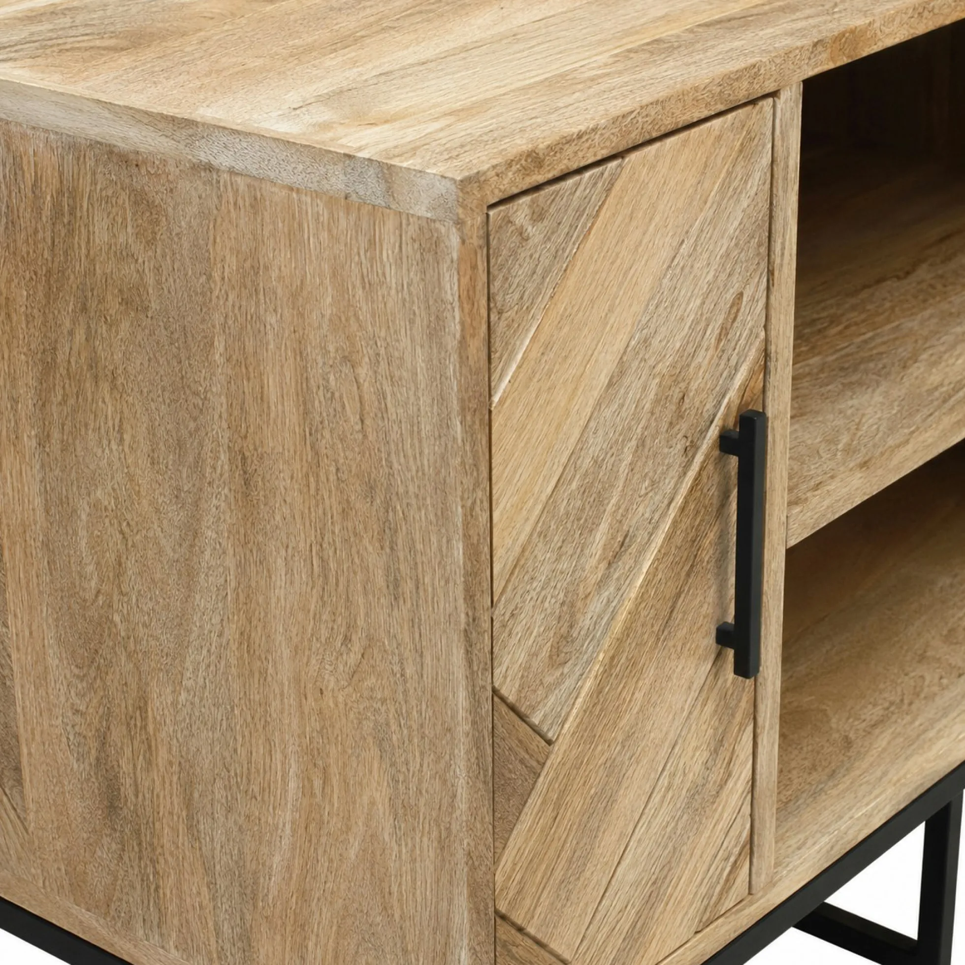 Petit meuble TV bois de manguier 1 porte BRIX