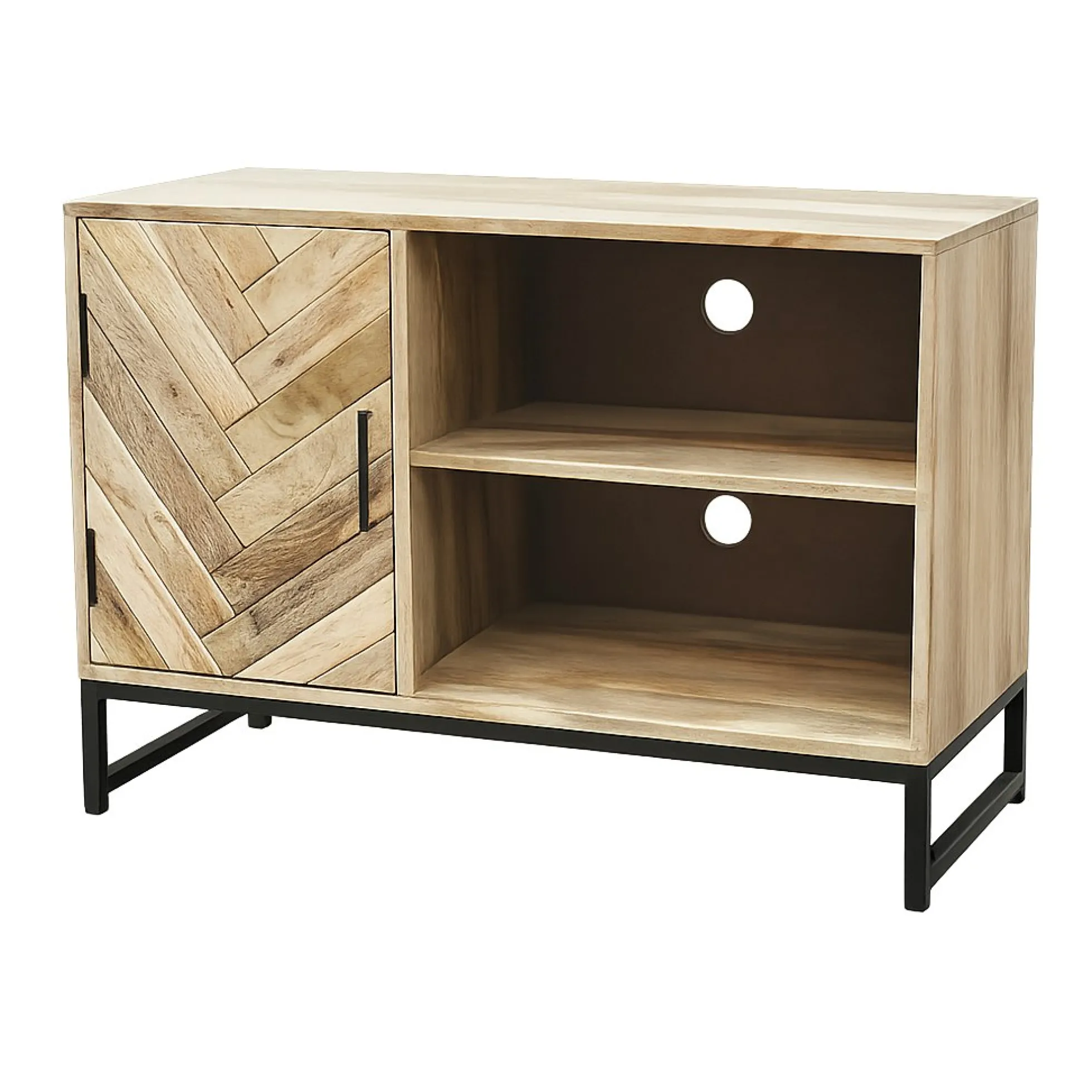Petit meuble TV bois de manguier 1 porte BRIX