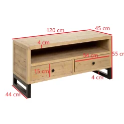 Petit meuble tv en bois recyclé AUCKLAND