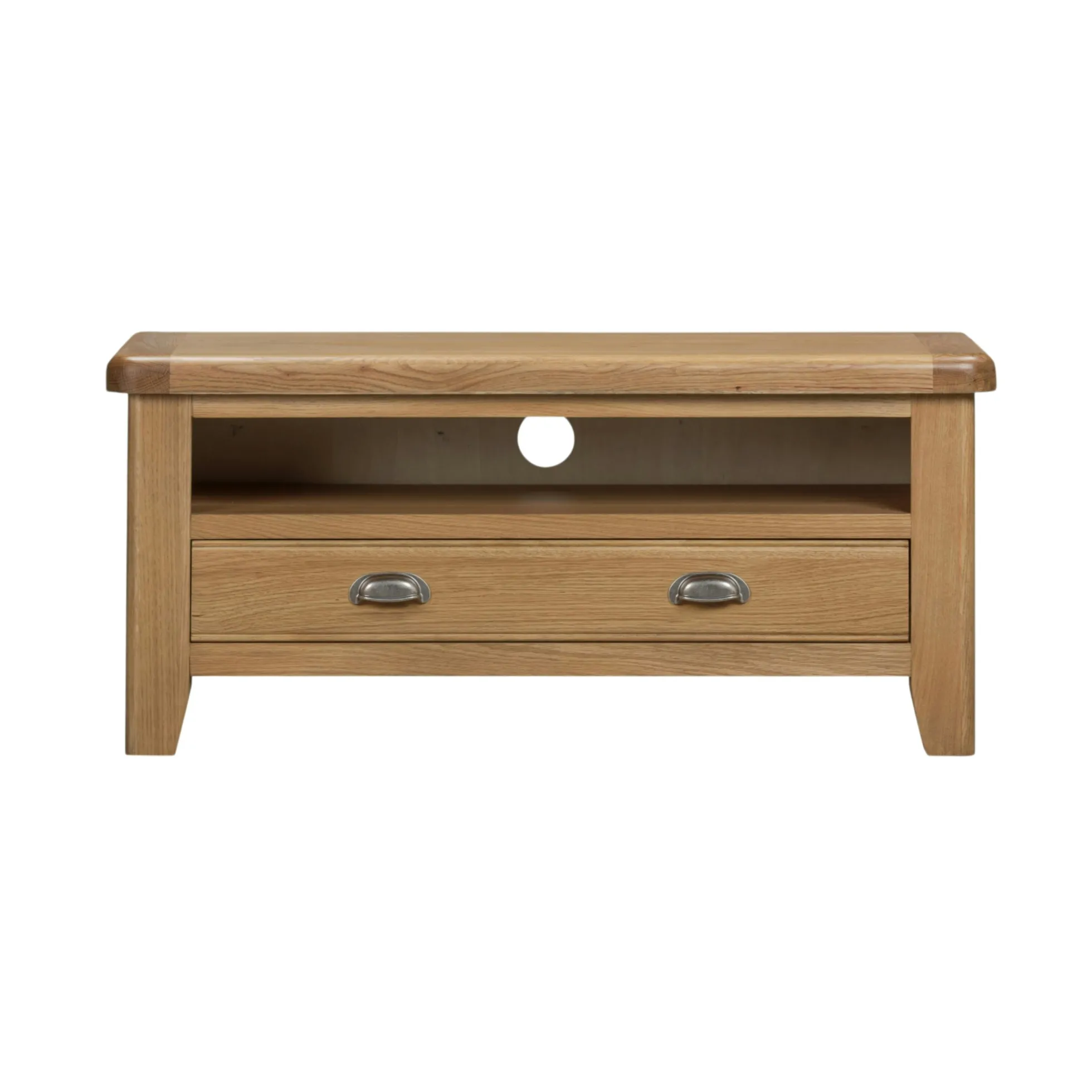 Petit meuble TV en chêne 1 tiroir 1 niche VALMONT