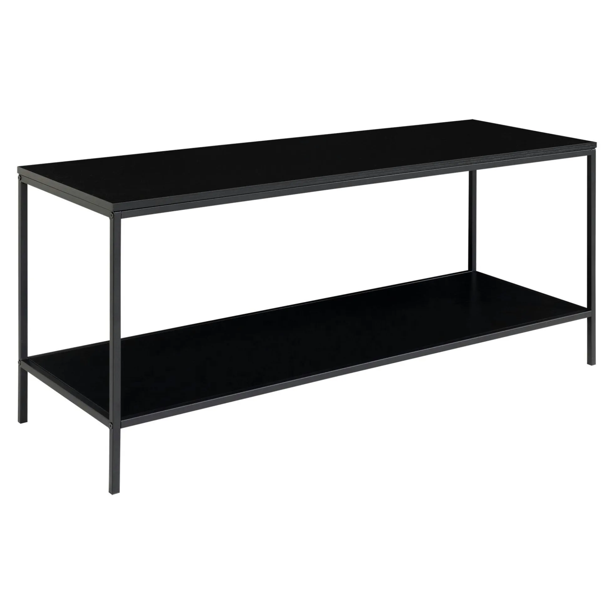 Petit meuble TV noir minimaliste - design à 2 niveaux TALLINN