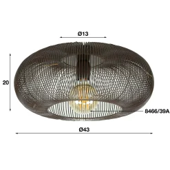 Plafonnier filaire forme disque RALF