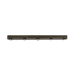 Plafonnier long en métal bronze 5 lampes TERRA