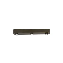 Plafonnier long en métal bronze 3 lampes TERRA