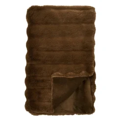Plaid fausse fourrure marron FALLON