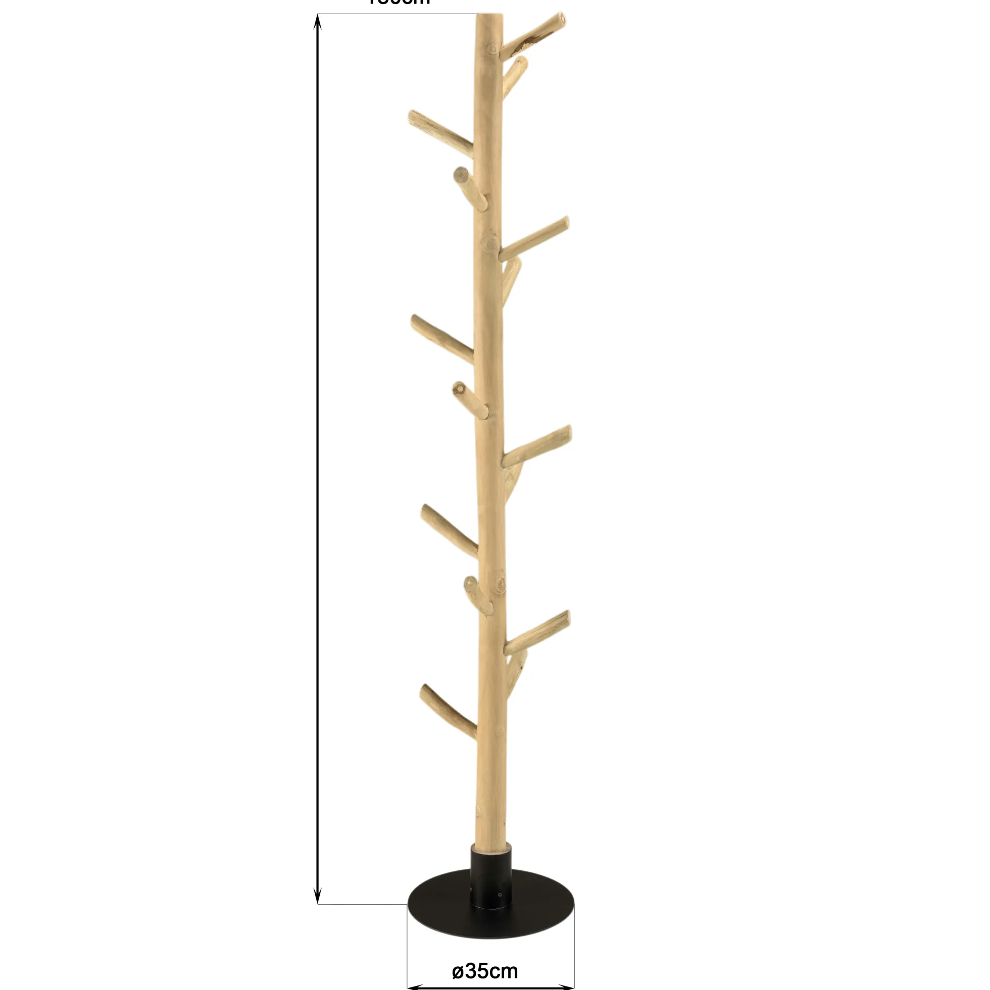 Porte-manteau arbre teck naturel MANAK