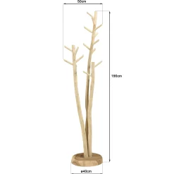 Porte-manteau design naturel 3 branches de teck MANAK