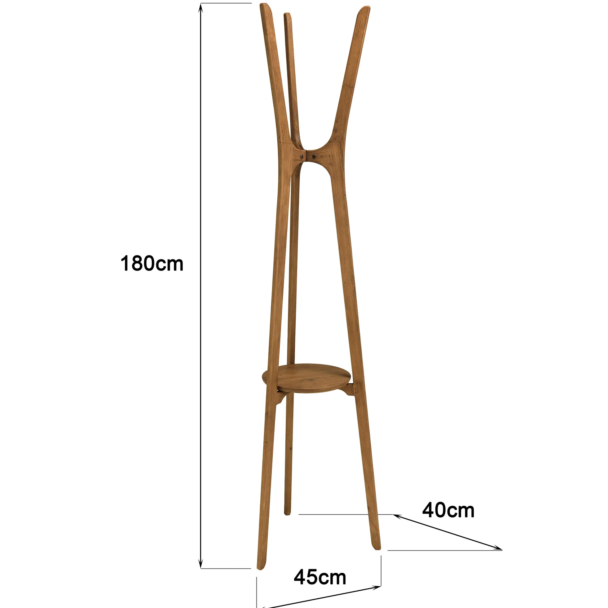 Porte-manteau en bois de teck recyclé SWING