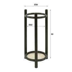 Porte-parapluies moderne en métal fini bronze HELSINKI