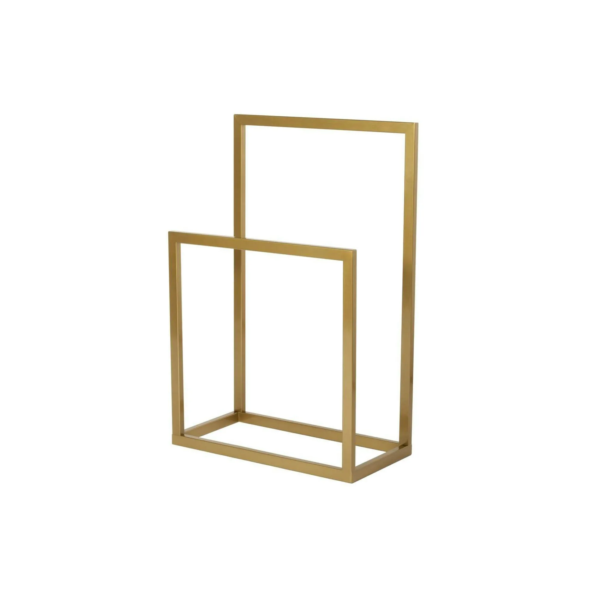 Porte-serviettes sur pied - 2 barres dorées, style design SFAX