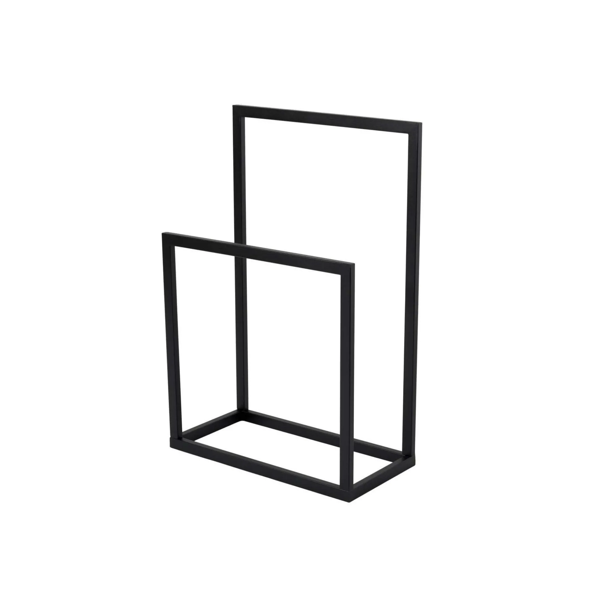 Porte-serviettes sur pied - 2 barres noires, style design SFAX