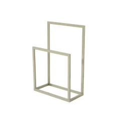 Porte-serviettes sur pied - 2 barres taupe, style design SFAX