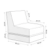 Pouf bain de soleil extérieur rose ARTA