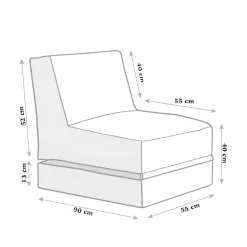 Pouf bain de soleil extérieur rose ARTA
