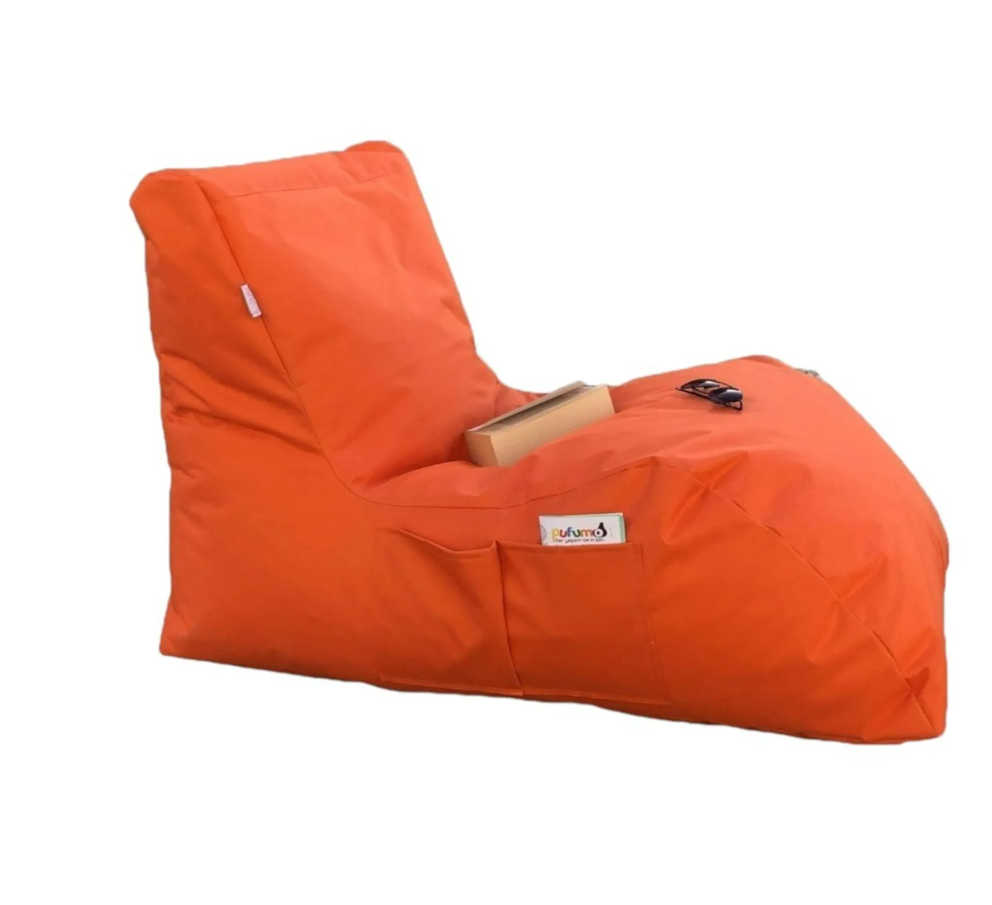 Pouf bain de soleil XXL imperméable – orange ARTA