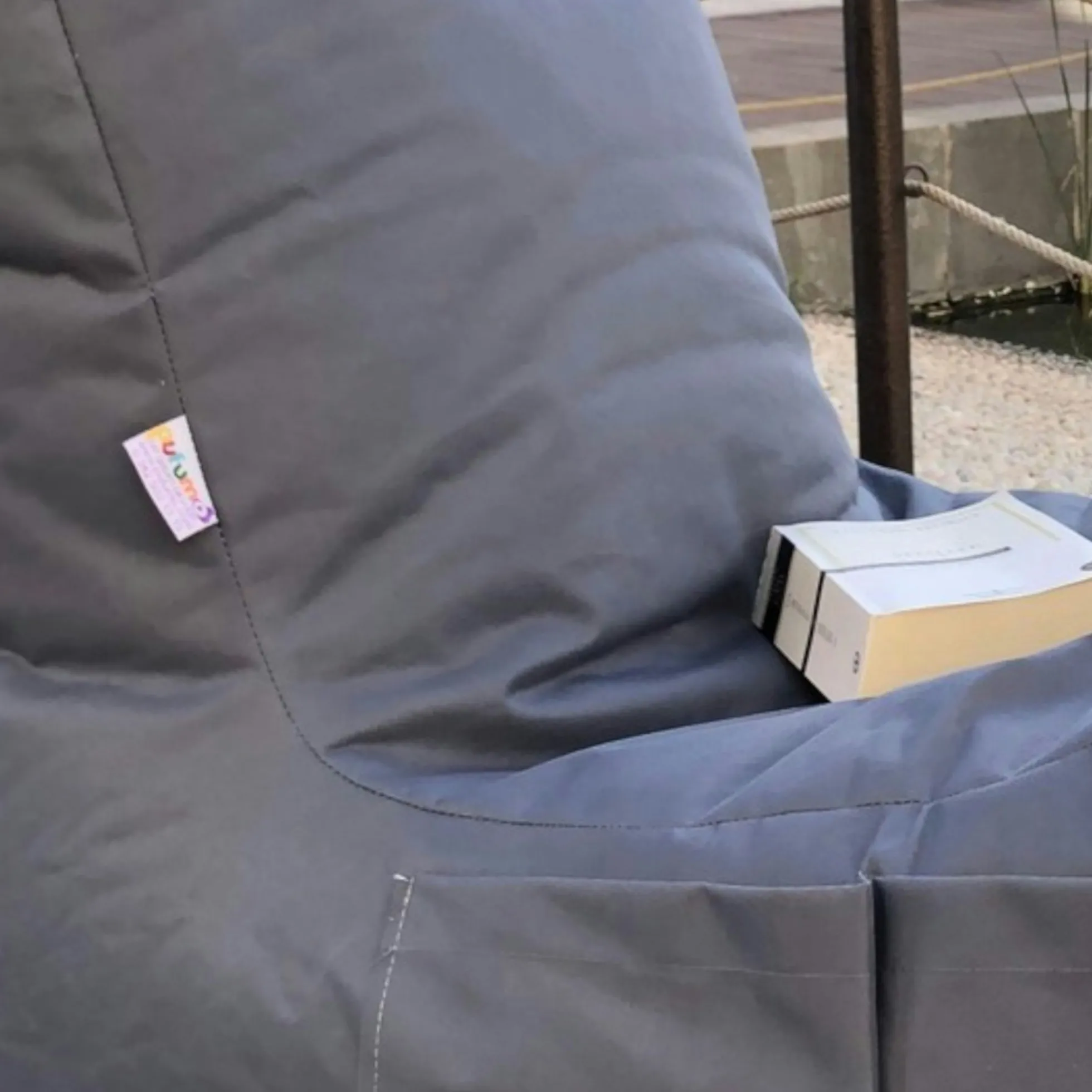 Pouf bain de soleil XXL imperméable – gris ARTA