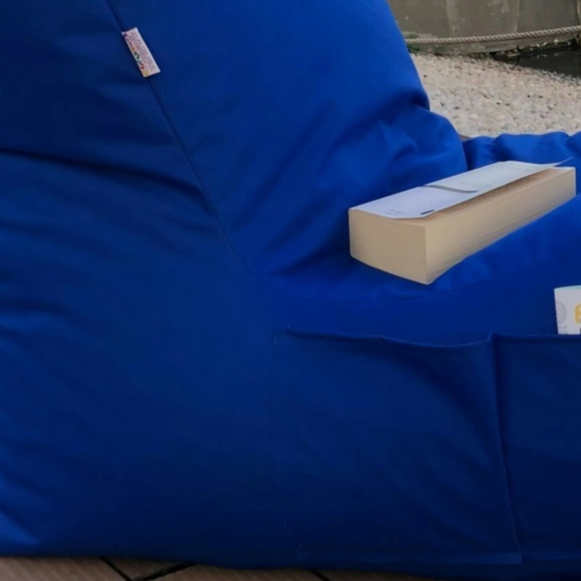 Pouf bain de soleil XXL imperméable – bleu ARTA