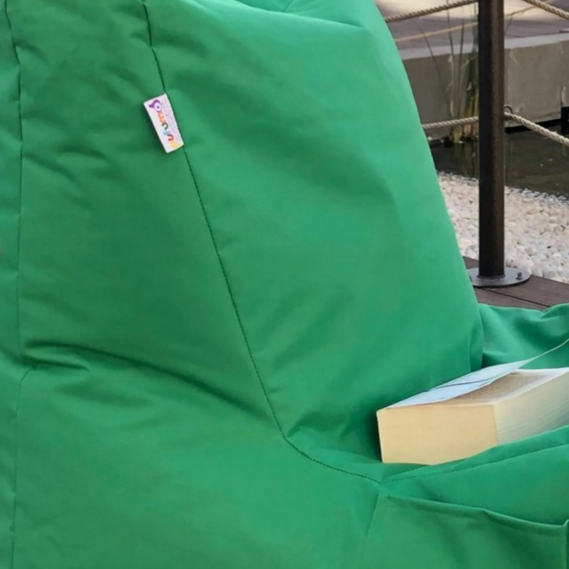 Pouf bain de soleil XXL imperméable – vert ARTA