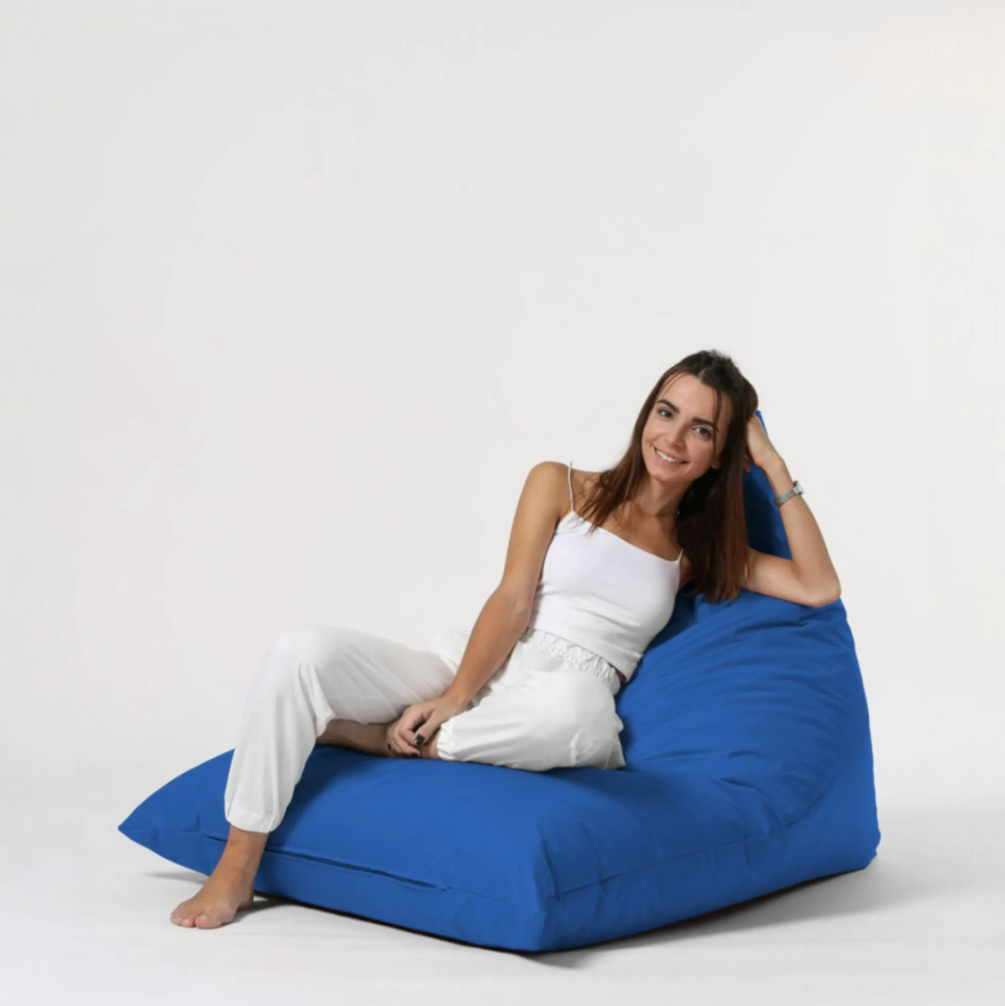 Pouf berlingot extérieur bleu ARTA