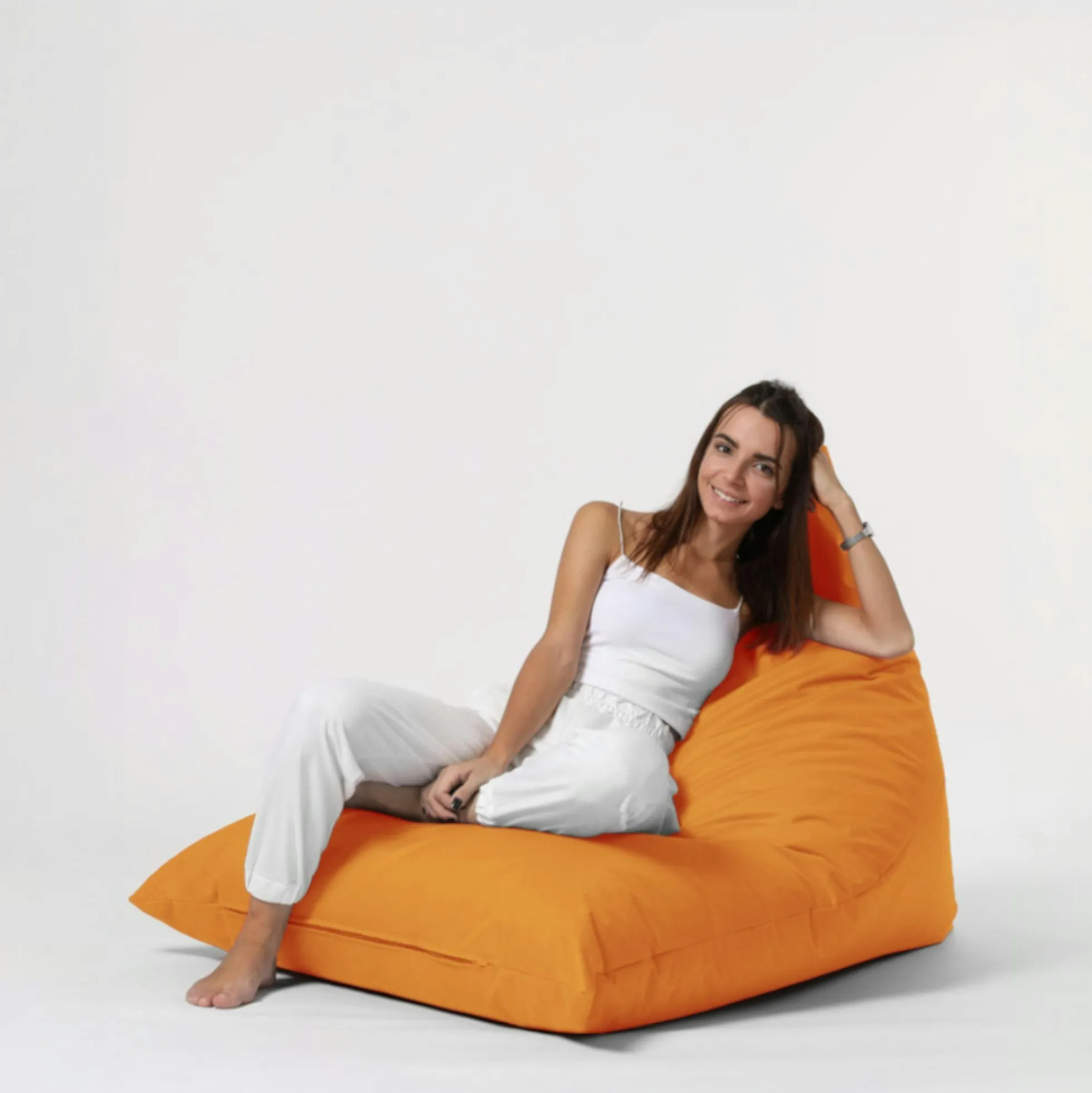 Pouf berlingot extérieur orange ARTA