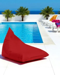 Pouf berlingot extérieur rouge ARTA