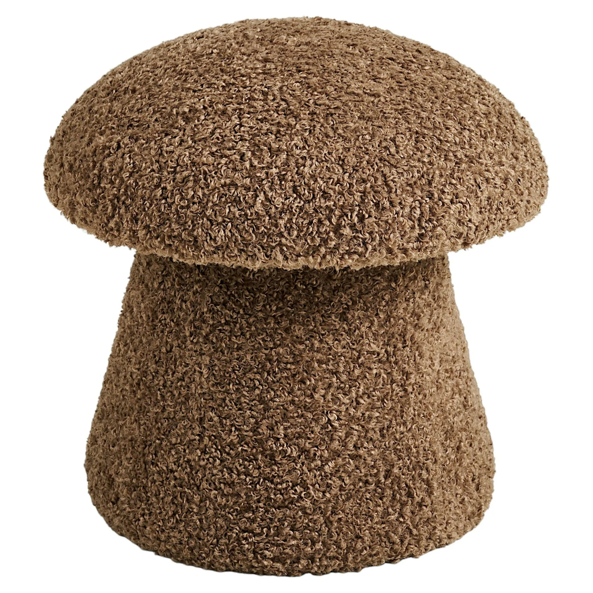 Pouf bouclette marron teddy design champignon BERLIN