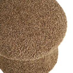 Pouf bouclette marron teddy design champignon BERLIN